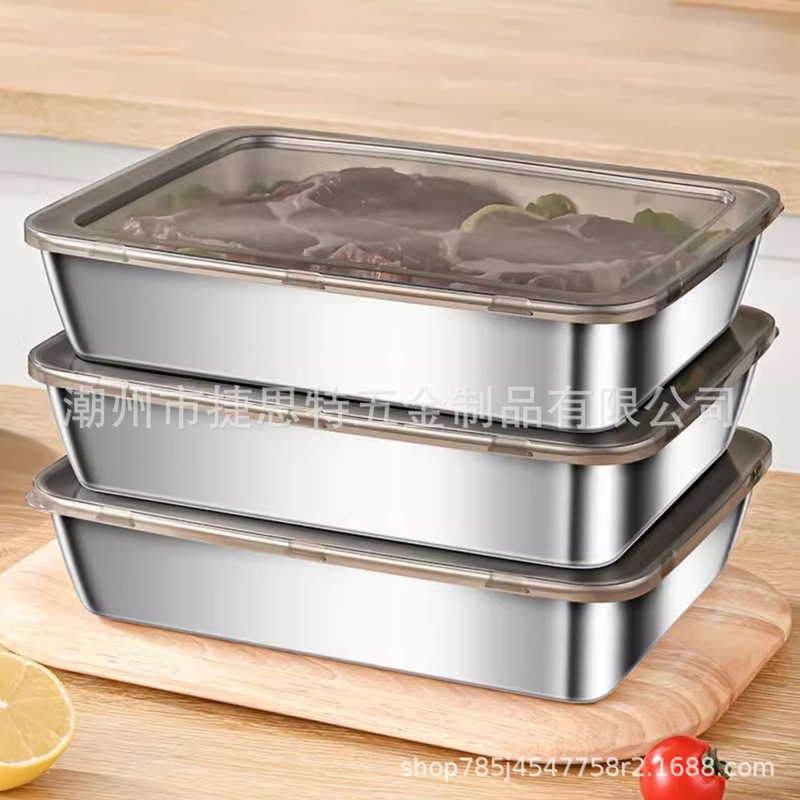 Square Stainless Steel Tray with Lid, 304 Stainless Steel Japanese-Style Flat Tray, Tiramisu Cake Steaming and Baking Tray Square Stainless Steel Tray with Lid, 304 Stainless Steel Japanese-Style Flat Tray, Tiramisu Cake Steaming and Baking Tray