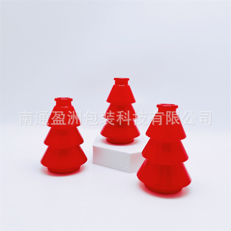 厂家批发香水分装瓶圣诞树形状玻璃瓶 无火香薰玻璃空瓶新式造型