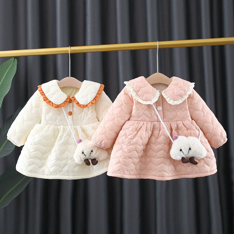 Autumn warm children's dress to go out, children's clothing, Korean style