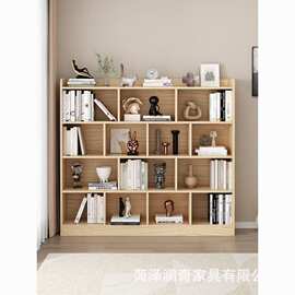 木质书柜幼儿园格子书包收纳柜落地式绘本玩具储物柜儿童书架矮柜