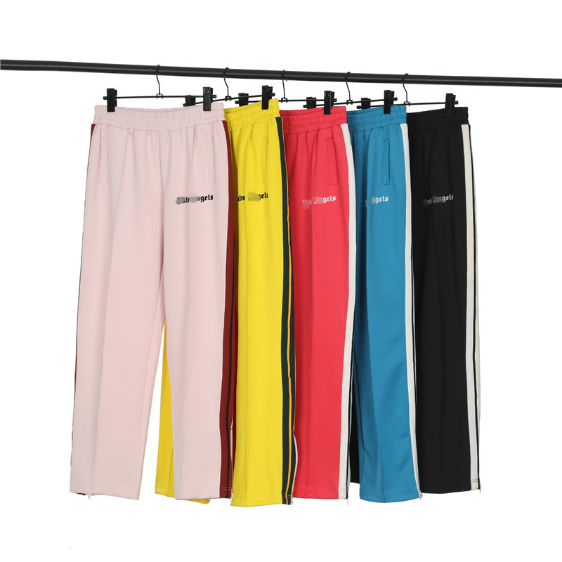 Wholesale cross-border Tide brand Palm Angel basic black and white striped casual trousers men and women couples bf high street sports pants