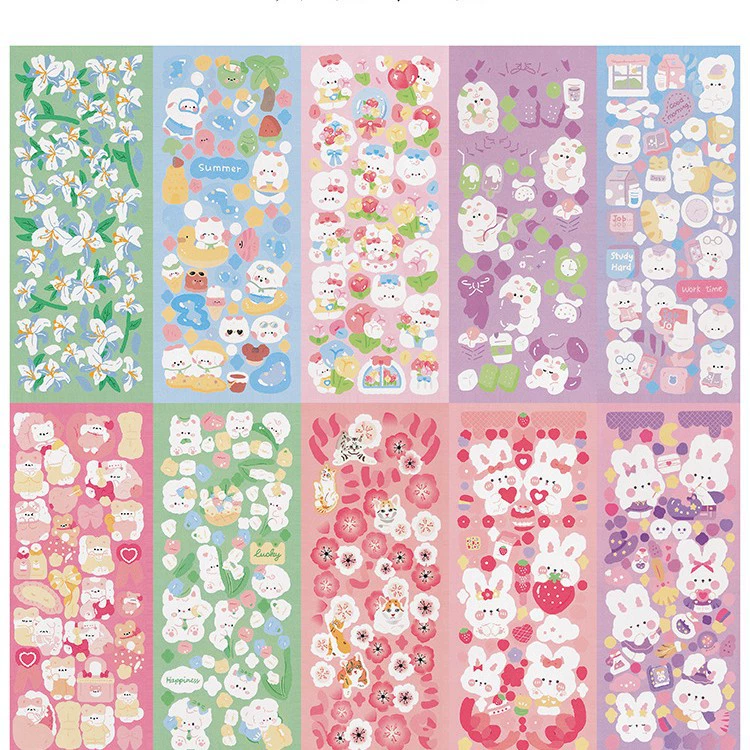 Sticker, cute set, stickers, DIY, scheduler