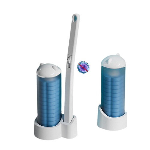 Disposable toilet brush household no dead corner toilet brush replacement head set bathroom cleaning artifact toilet brush