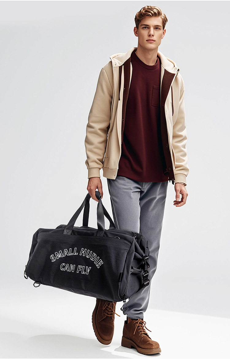 Sacs de voyage, sac de voyage portable pour hommes, sac de voyage de courte distance, sac d'embarquement multifonctionnel pour femmes, sac de sport étanche avec séparation sèche et humide_voghion.com
