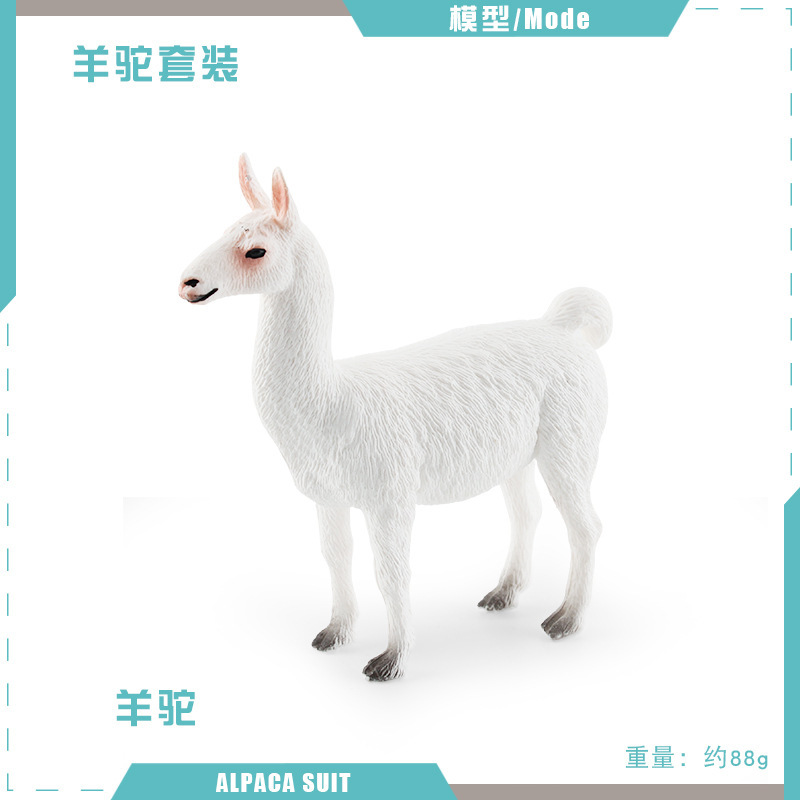 Transfronteriza simulación animal modelo de alpaca hierba barro caballo Americano no pico camello mini escritorio decoración estática decoración juguete