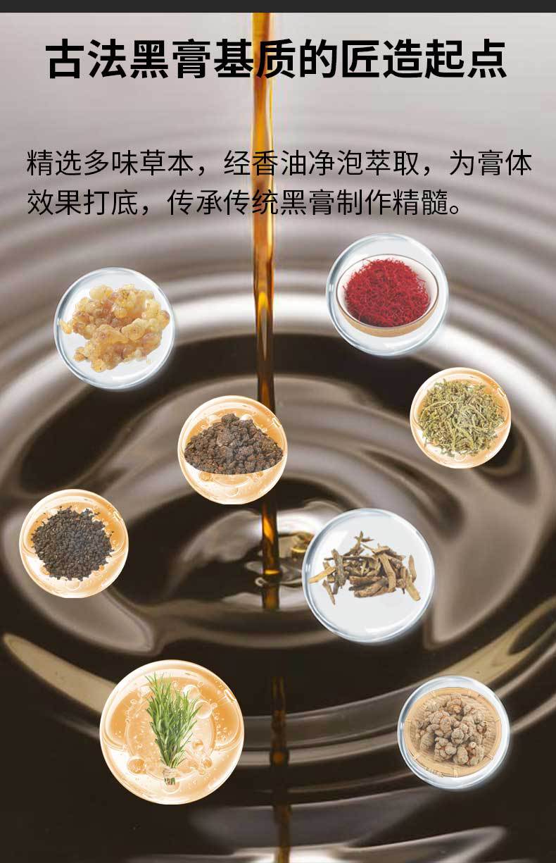 Traditional Black Plaster Base Paste Lao Hei Gao for External Foot and Body Application 25g Bag in use