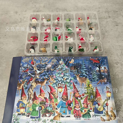 圣诞节倒计时侏儒摆件日历Holiday Christmas garden gnome Adven