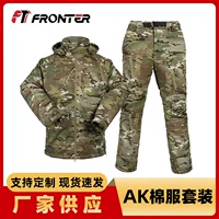 Fronter морозостойкая и теплая AK хлопчатобумажная одежда комплект анти-брызги осенью и зимой на открытом воздухе с капюшоном камуфляжная тактическая куртка оптом