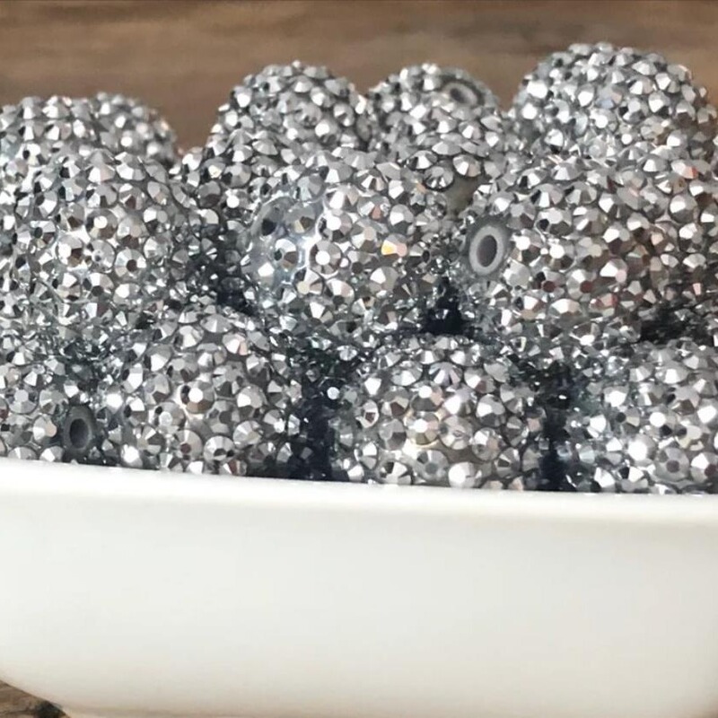 10-22MM Resin Drill Ball Electroplated Silver Drill Ball Beads Chunky Beads DIY Diamond Large Beads 10-22MM Resin Drill Ball Electroplated Silver Drill Ball Beads Chunky Beads DIY Diamond Large Beads