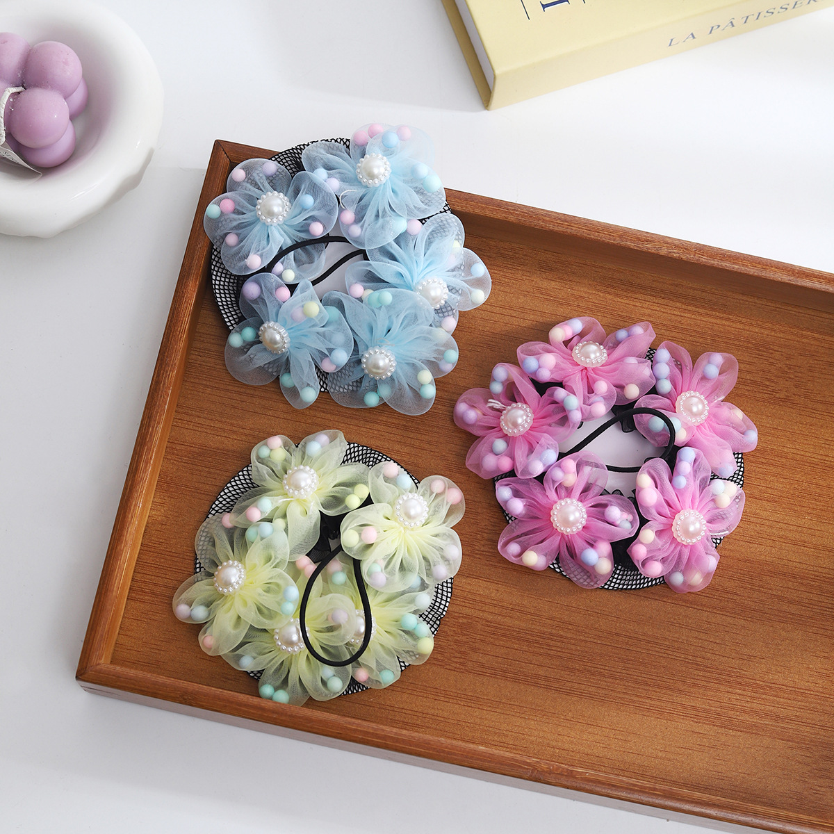 Examen de ballet y danza latina para niñas pequeñas Red Herramienta para peinar moños para niños Accesorios para el cabello_voghion.com