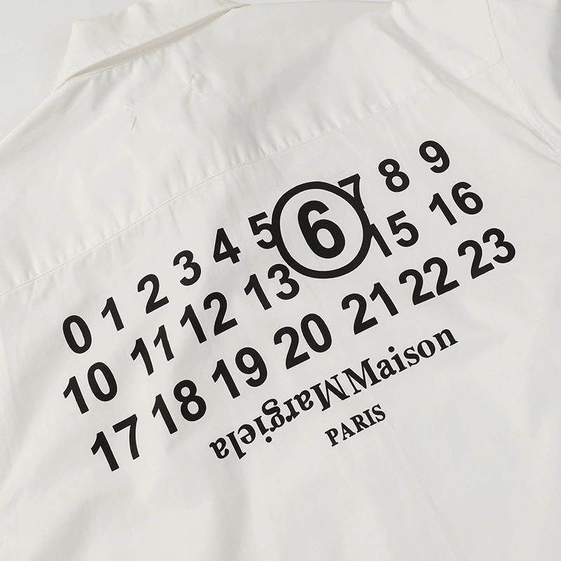 Кроссборд Maison Margiela MM6 свободно печатный буква длинный рукав рубашка для мужчин и женщин