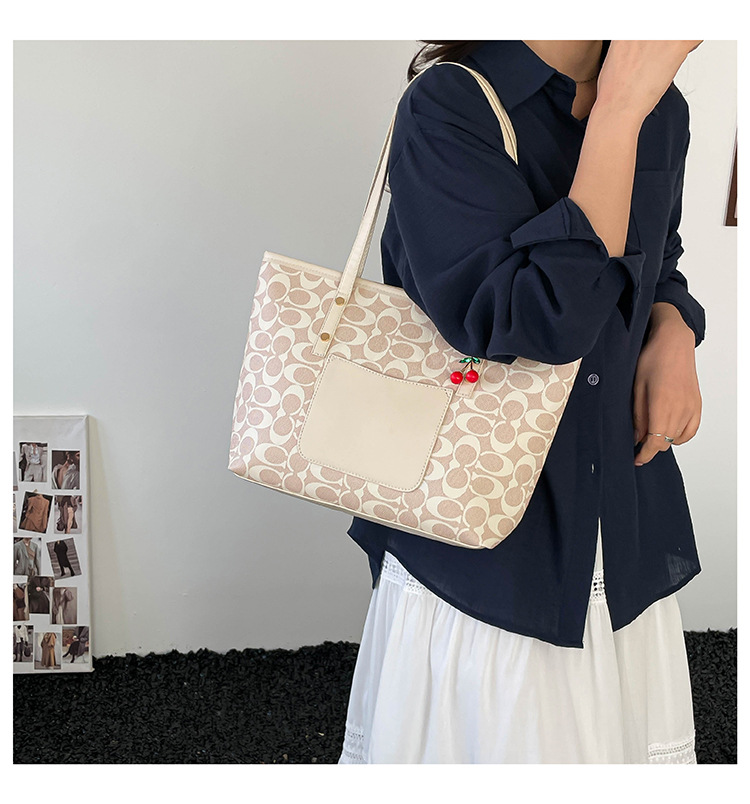 Classic Zipper Tote Bag, Daily Commute Shoulder Handbag, Large Capacity, Multiple Colors Available