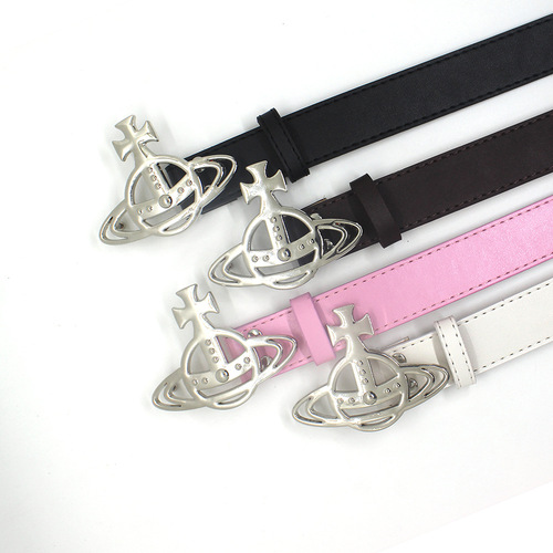Trendy New Classic Saturn Buckle Belt Universal Casual Fashion Versatile Decorative Skirt Jeans Belt