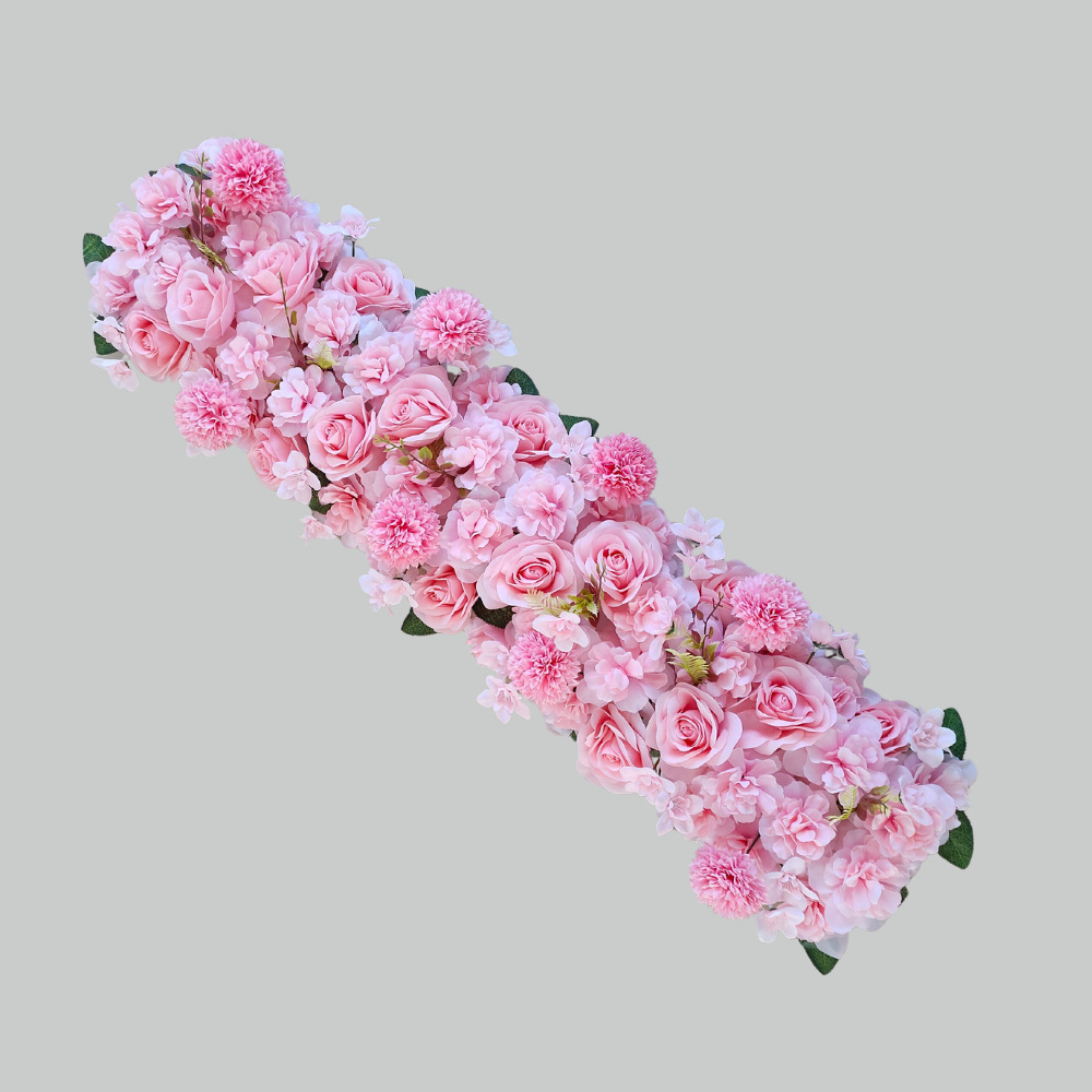 1m hilera de flores artificial hilera de suelo hilera de flores decorativa hilera de flores arco de boda flores decorativas hilera de flores largas hilera de rosas de boda