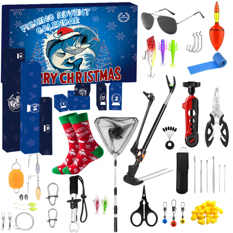 クロスボーダー新品釣りセットアウトドア釣り道具用品DIY父の日クリスマスカウントダウンブラインドケースバッチ|undefined