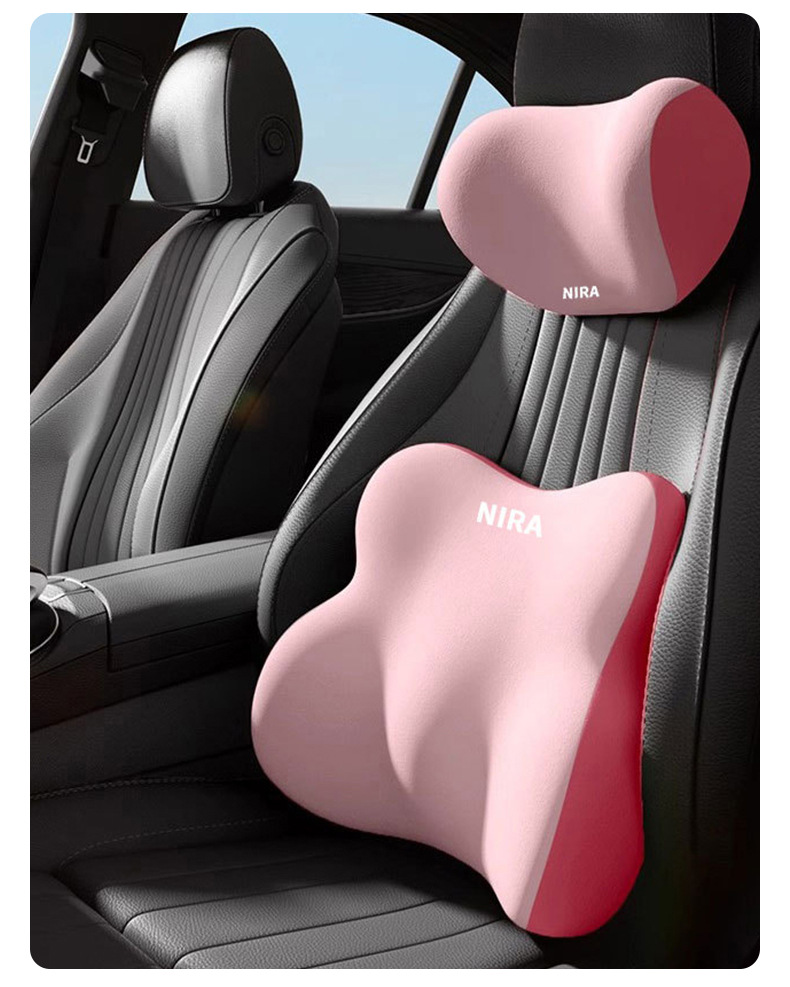 Car Lumbar Support Headrest for Long Sitting, Seat Lumbar Support, Car Accessories, Waist and Neck Protection, Car Cushion, Lumbar Pillow