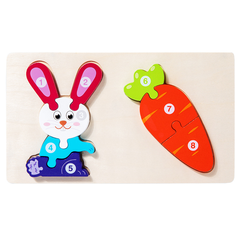 Niños Montessori material didáctico educativo alimentos cadena rompecabezas juego educación temprana juguetes cognición animal bebé rompecabezas