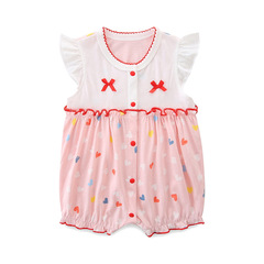 Baby Summer All-in-One Suit 1-Year-Old 2 Newborn Crawling Suit Full Moon Pure Cotton Thin Version Summer Baby Clothes Summer Girl