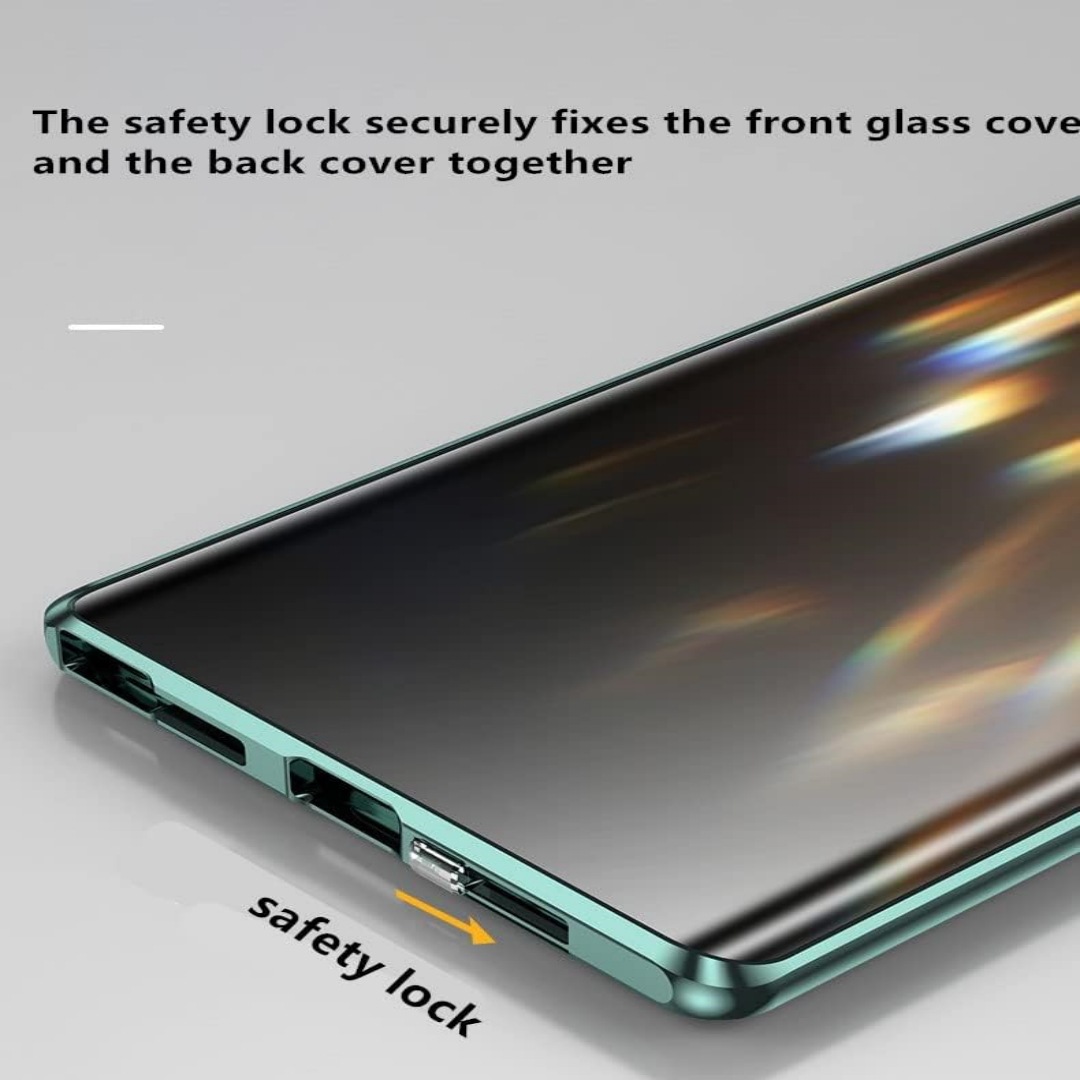 Funda magnética de doble cara de vidrio y metal para teléfono móvil Samsung S25 Ultra, compatible con S24, con protección anticaídas.