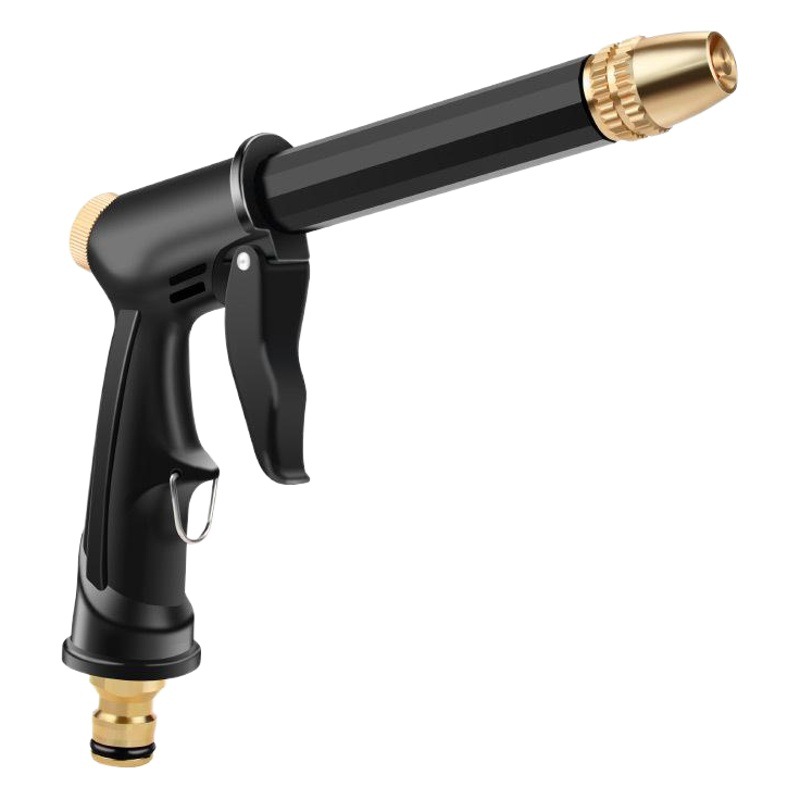 Pistola de agua multifuncional a presión, fabricante directo de Le Xia, nueva, boquilla chapada en cobre, varilla engrosada, para lavado de autos, regado doméstico y jardinería