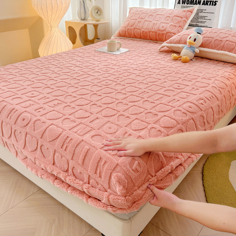タフミルクのベルベットのベッドカバーの単品冬のベルベットのベルベットのベッドカバーフランネルの全カバーの滑り止めベッドカバー|undefined
