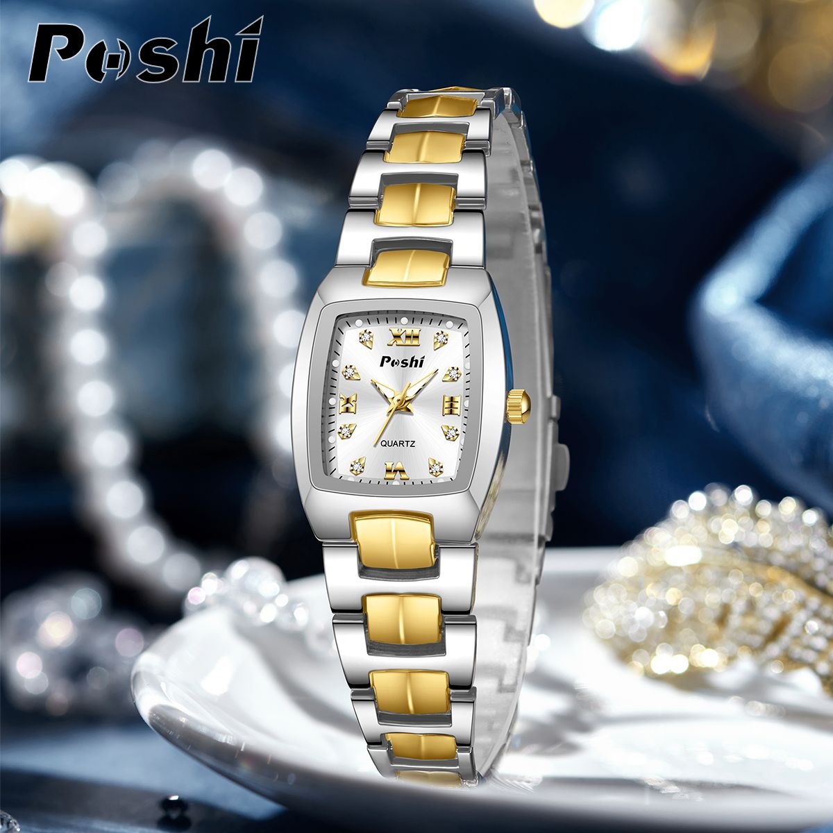 Reloj de mujer luminoso impermeable de la marca POSHI, reloj de cuarzo para mujer, reloj de estudiante de alta gama de nicho, reloj de mujer