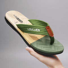 Summer Cross-border New Anti-slip Slippers for Men, Outdoor Wear, Trendy Casual, Men's Herringbone Slides, Toe Sandals