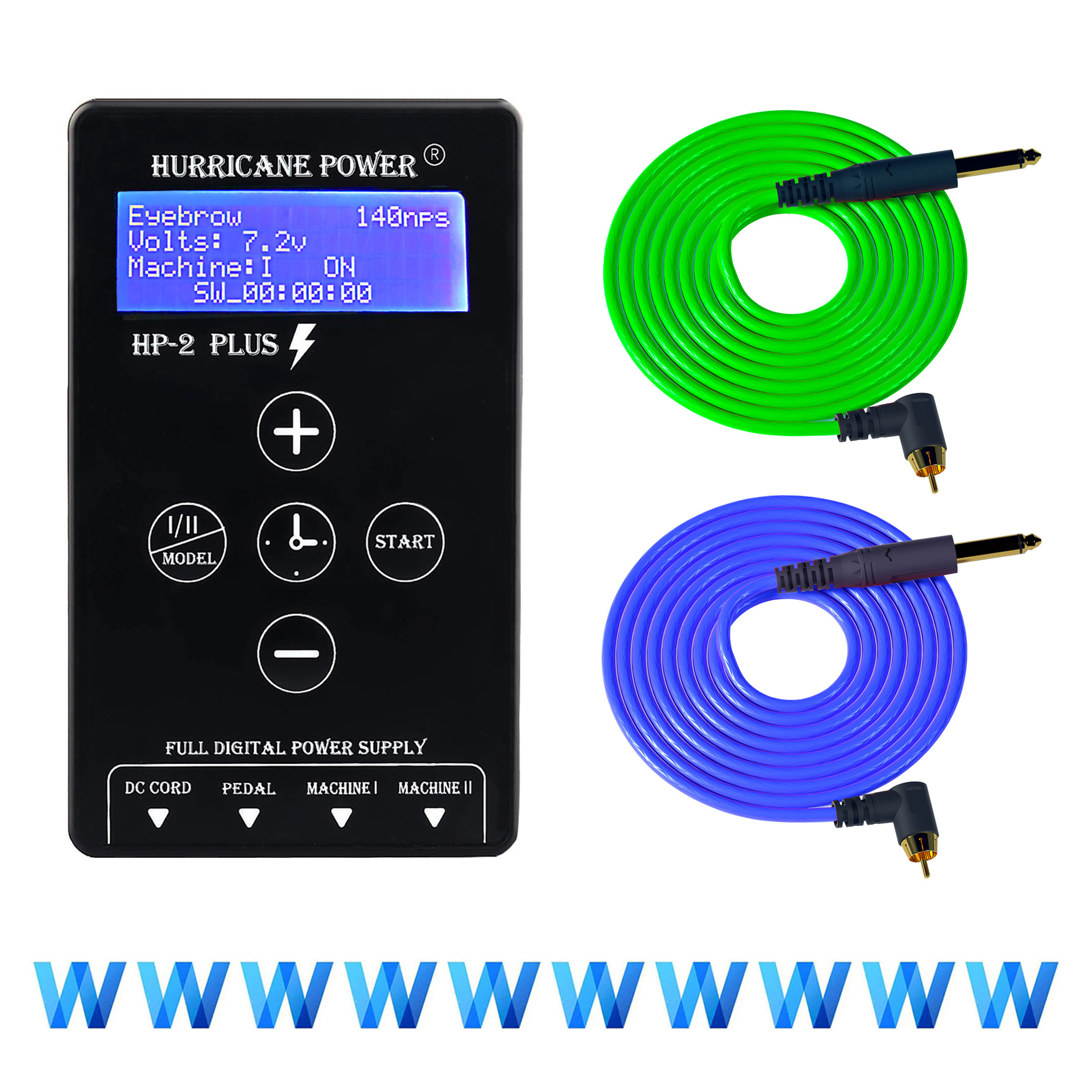 Amazon HP - 2 regulador de potencia de tatuaje multifuncional herramienta de tatuaje de potencia de bordado de frecuencia variable