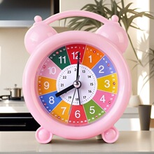 彩色儿童小闹钟学生闹钟儿童小学生一二年级时间认知学习早教时钟