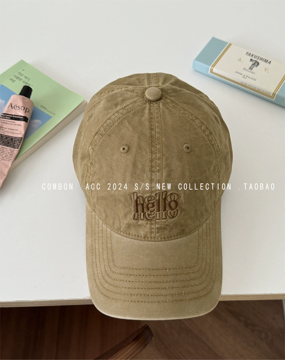 Cute baseball cap, cotton hat, with embroidery