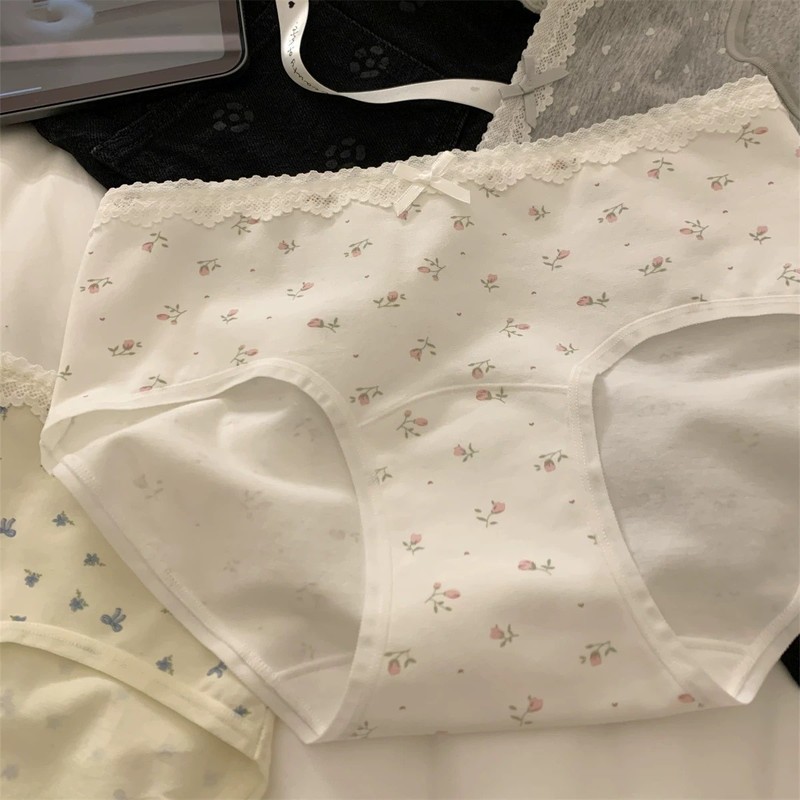 厂家新款40支精梳棉女士内裤可爱少女内裤舒适抗菌纯棉底裆三角裤|undefined
