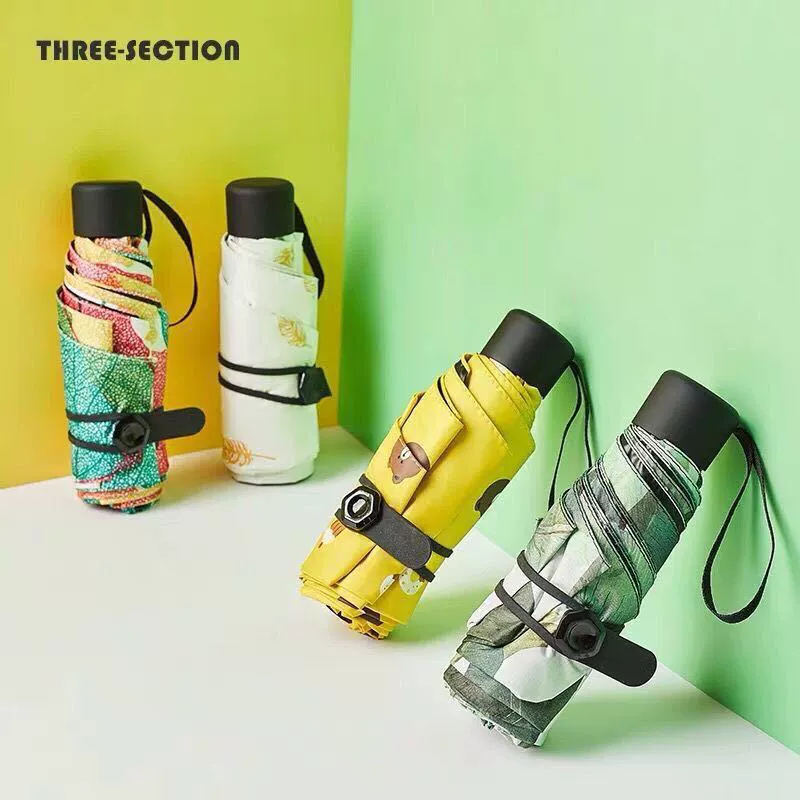 Ультра-маленький карманный зонтик 50% off мини-солнцезащитный козырек с защитой от ультрафиолета, складной портативный для дождя или солнца