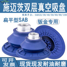 机械手施迈茨双层波纹强力真空吸盘SAB22/30/40/50/60/80/100/125