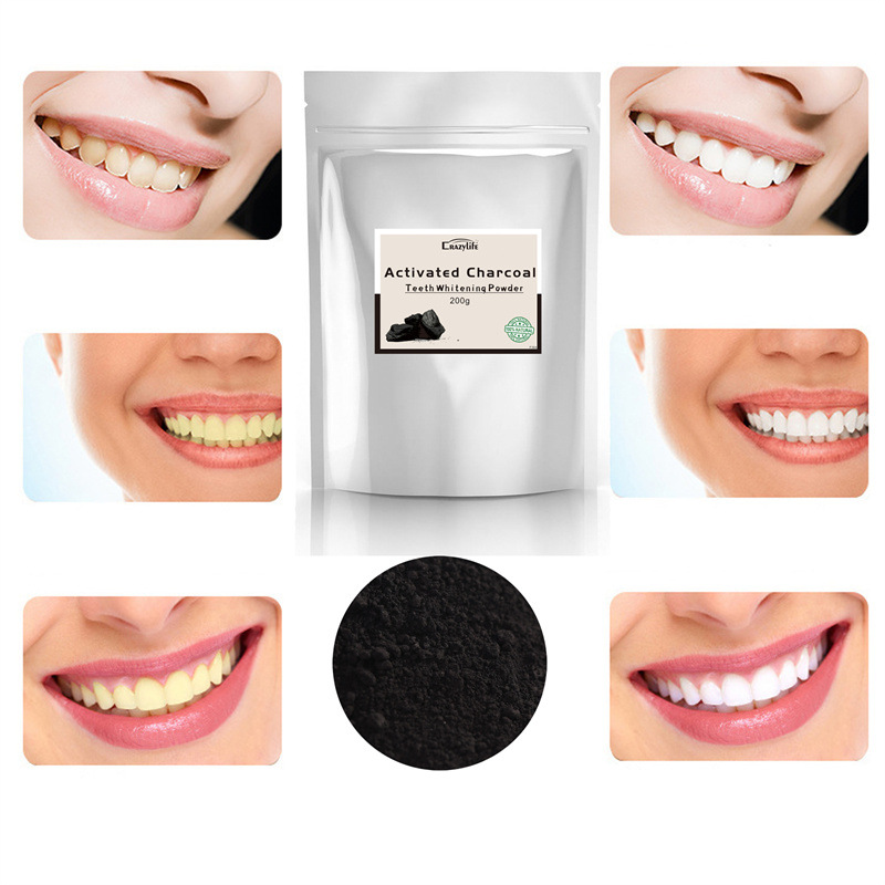 Crazylife Black Carbon Bamboo Charcoal Powder Natural Activated Tooth Cleanser 200g 1_voghion.com