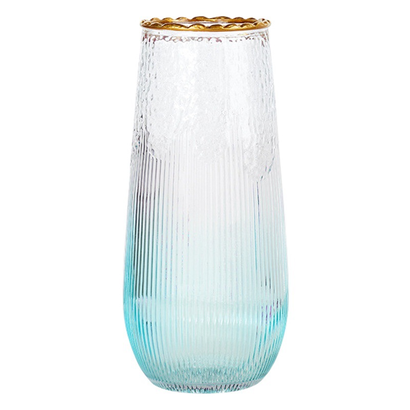 Retro Nordic Gran Florero ins estilo de loto de alta apariencia estilo de lujo creativo hidropónico arreglo floral florero de vidrio al por mayor