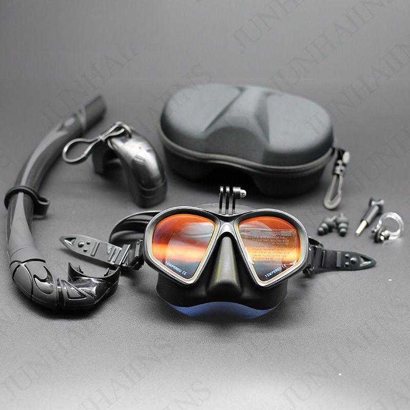 Professional Adult Snorkeling Mask Tempered Glass Mask Diving Mask Bracket Wet Breathing Set Swimming Equipment