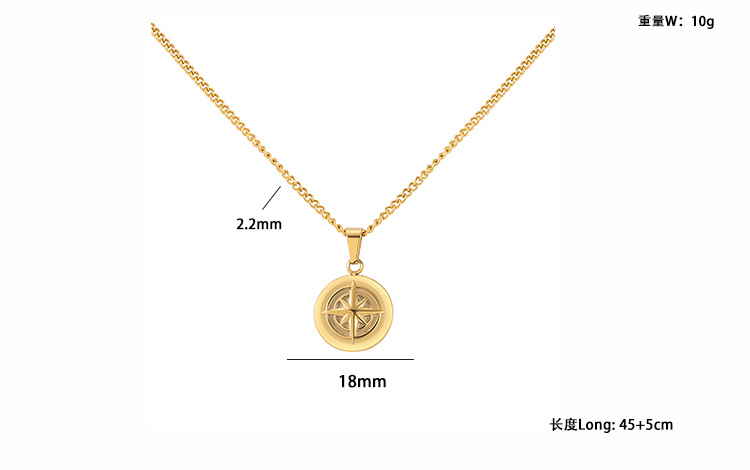 10g Weight 304 Stainless Steel Pendant Material Pendant Necklace Classification 304 Stainless Steel Chain Material Wholesale Jewelry Retro Punk Solid Color 304 Stainless Steel Pendant Necklace Box Chain