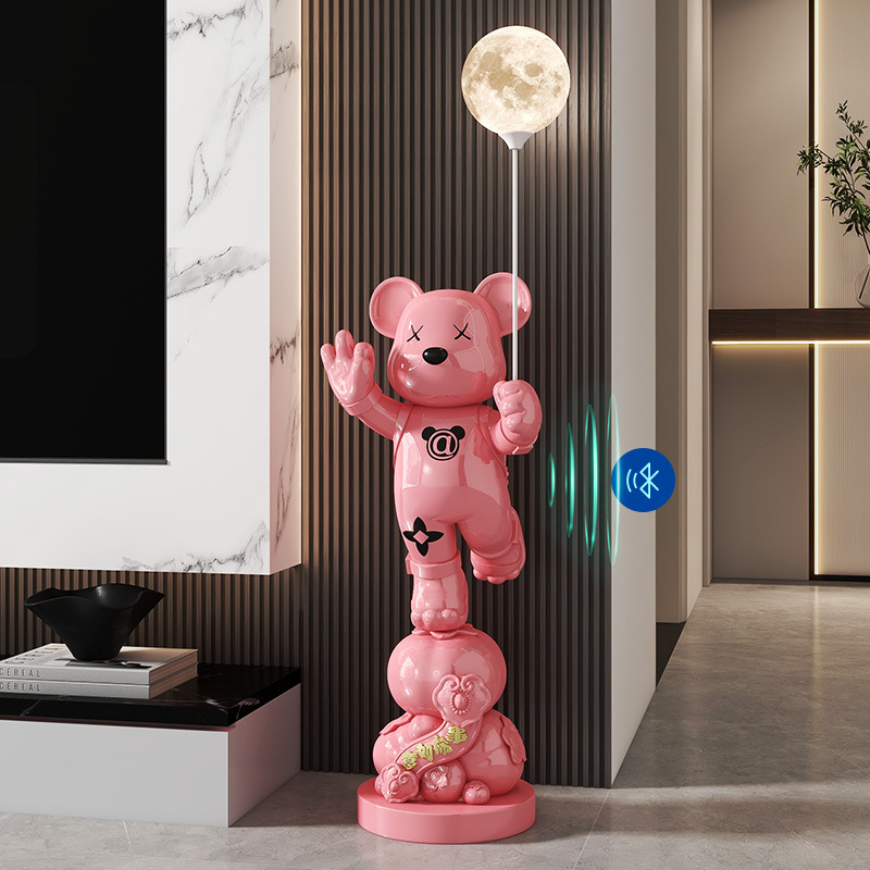 Violence Bear Intelligent Voice Assistant Audio Floor Large Ornaments Living Room Sofa Side TV Cabinet Office Decorations