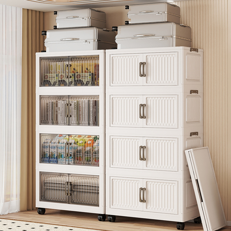 70-80 gabinete de almacenamiento plegable de ancho estante multicapa para el hogar gabinete de bocadillos de plástico gabinete de almacenamiento de juguetes para bebés y niños