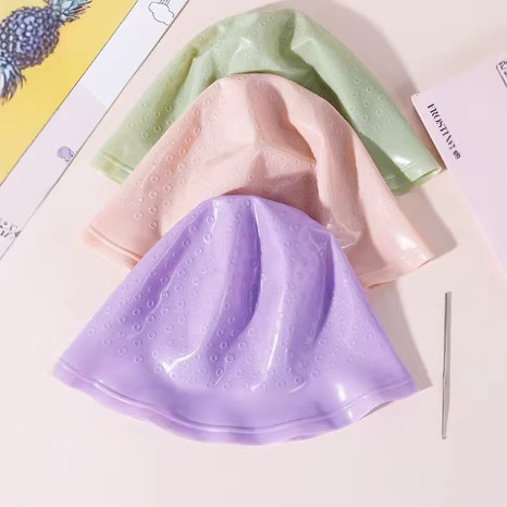 Sombrero de tinte de silicona, sombrero de tinte especial para peluquería, gorro de tinte de aceite para hornear, cinturón de color, aguja de tinte, herramienta de peluquería para el hogar image 5