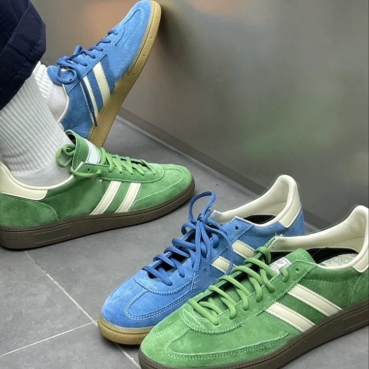 Blue classic German training round toe lace up casual sports versatile flat bottomed Forrest Gump shoes_voghion.com