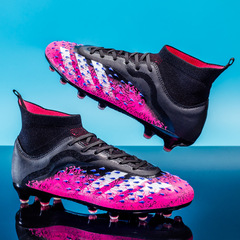跨境批發世界盃款足球鞋男女長釘碎釘成人造草地比賽訓練C羅梅西