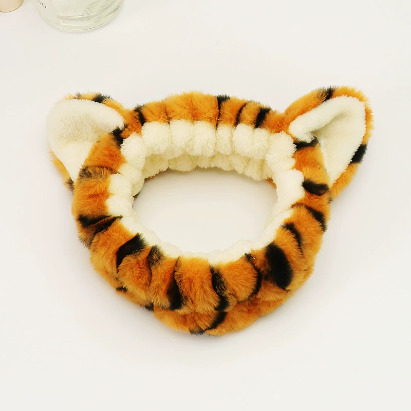 2021 новая милая трехмерная повязка для волос с кошачьими ушками повязка на голову для мытья лица макияж Распродажа Милая повязка для волос Тигровая повязка для волос