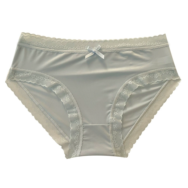 Cream summer ultra thin silk pants, triangular trousers, face mask, no trace
