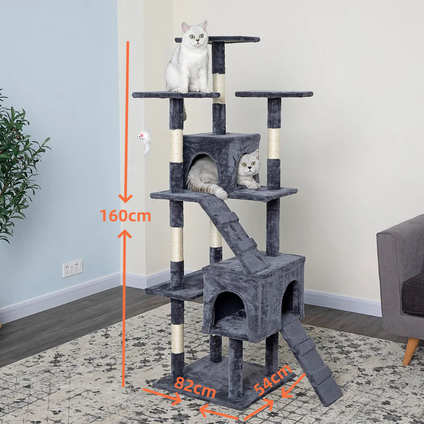 Gato escalado gato especial en una sola casa multifuncional gato comercio exterior explosión no ocupa espacio de fábrica de casa de gato de lujo al por mayor