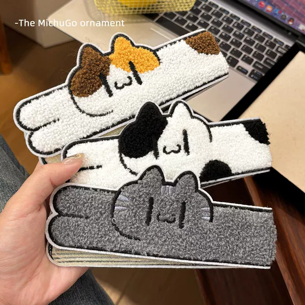 Japanese-style cute cat series long strip magic tape for women, versatile for face washing, bangs and stray hair, fashionable and sweet hair clip