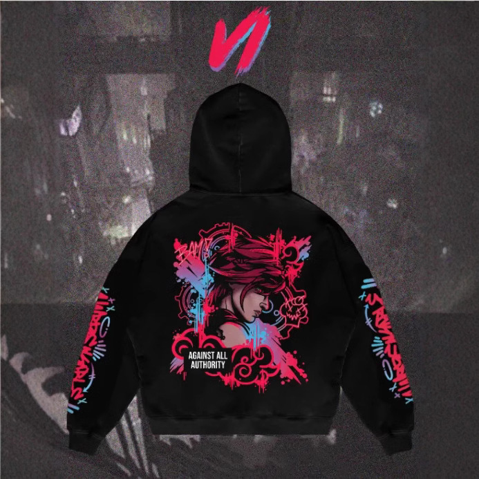 Liga Popular Arcane Jinx Graphic Hoodies All Anime Charact