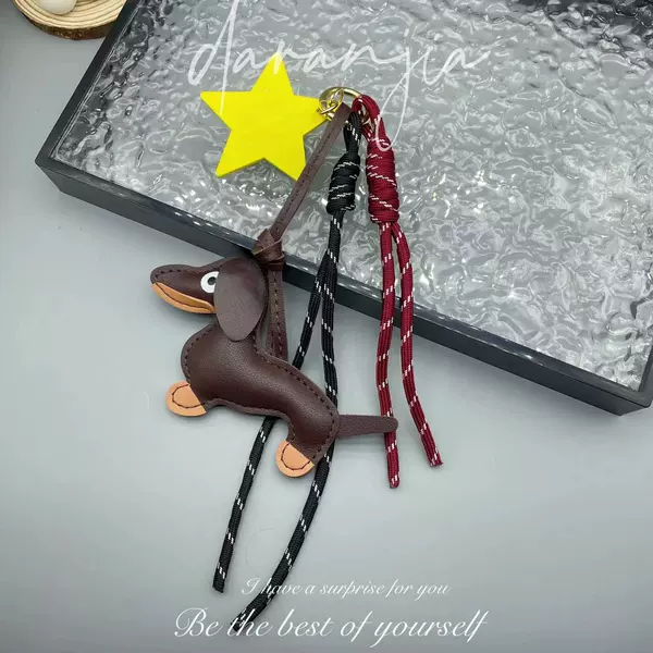 Yellow wooden sign star dachshund