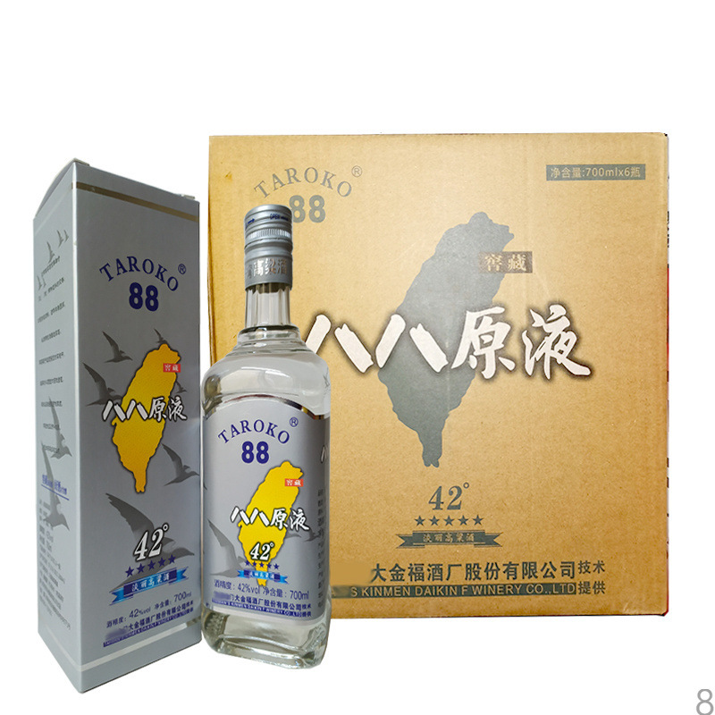 TAROKO 88八八原液淡丽高粱酒礼盒装42度浓香型白酒700mL*6瓶装