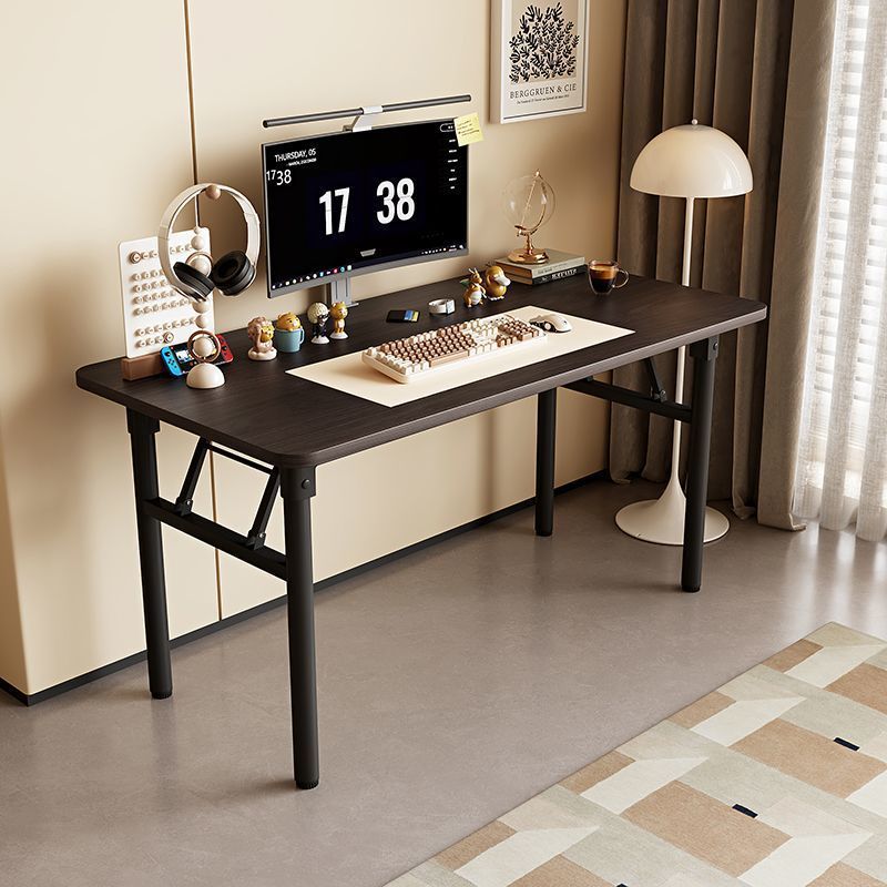 블랙 호두나무 단층 둥근 다리 블랙 프레임 - 두꺼운 버전